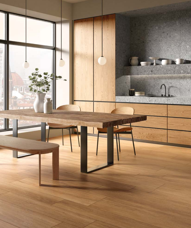 GRES PORCELLANATO EFFETTO LEGNO SERIE FIRENZE COLORE NATURALE 20,2x122,2 RETTIFICATO DI CERAMICA TUSCANIA PRODOTTO ITALIANO
