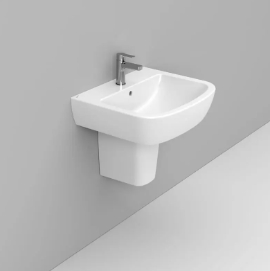 LAVABO A MURO SOSPESO GEMMA 2 DI CERAMICA DOLOMITE 60x50.2