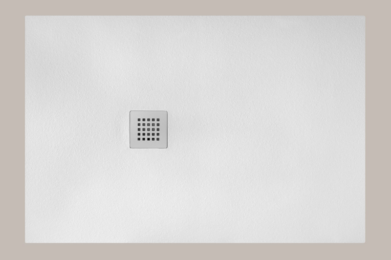 PIATTO DOCCIA 70x170 H.3.0 CM MEMORY REVERSIBILE IN MINERALMARMO BIANCO COMPLETO DI GRIGLIA E PILETTA RIBASSATA- PIATTO TAGLIABILE PRODOTTO ITALIANO
