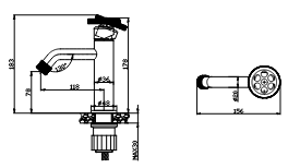 MISCELATORE LAVABO CROMO SERIE INNA SENZA SCARICO