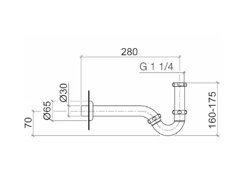 SIFONE A S S/PILETTA 1" LUX