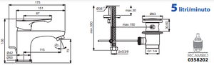 MISCELATORE MONOFORO LAVABO ART.ALPHA IDEAL STANDARD CROMO