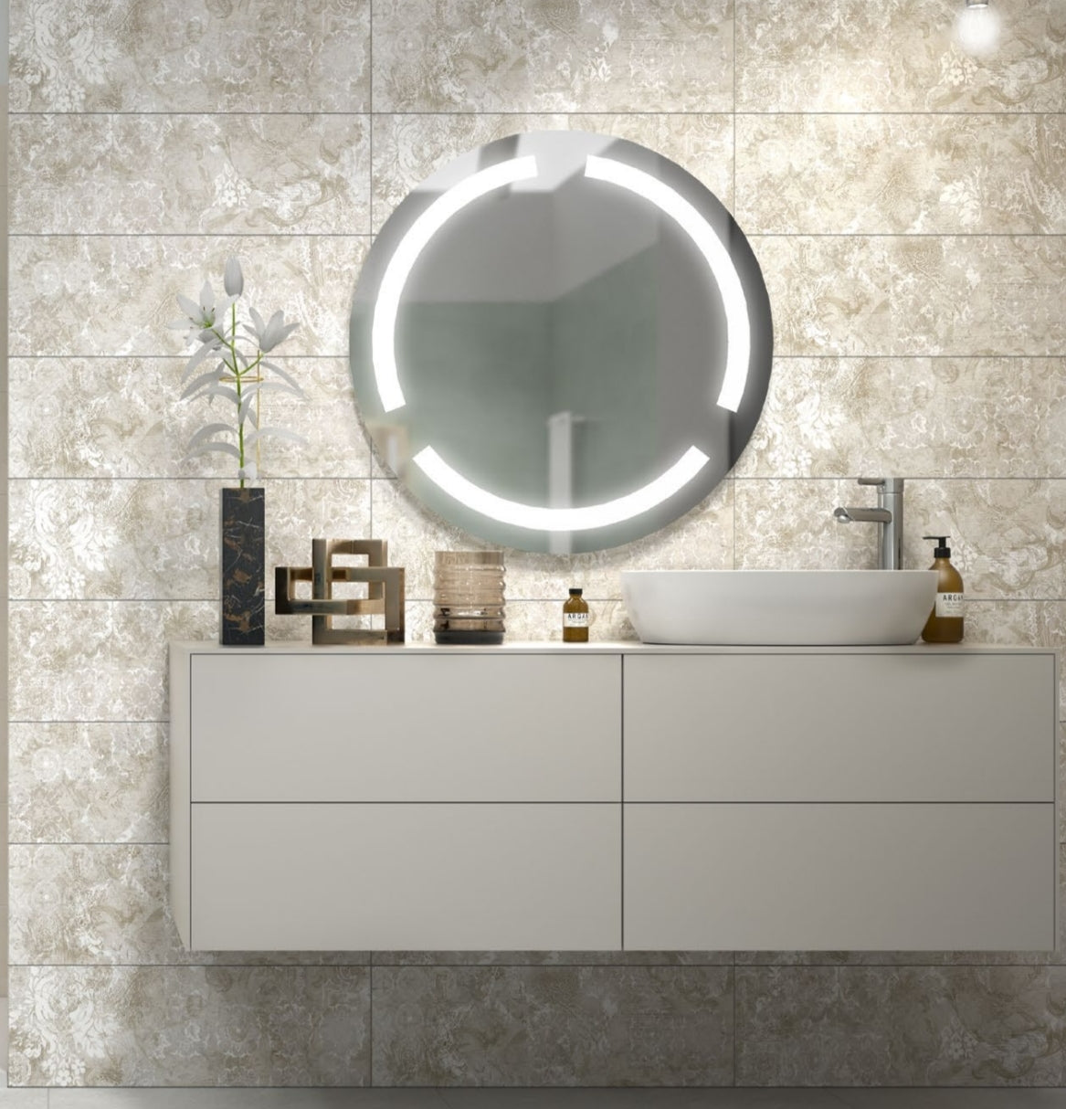 RIVESTIMENTO BAGNO 25x75 COLLEZIONE KARMA DECORO ORIGAMI - 23,90€ al mq (Scatola da 8 pezzi tot mq 1.50)