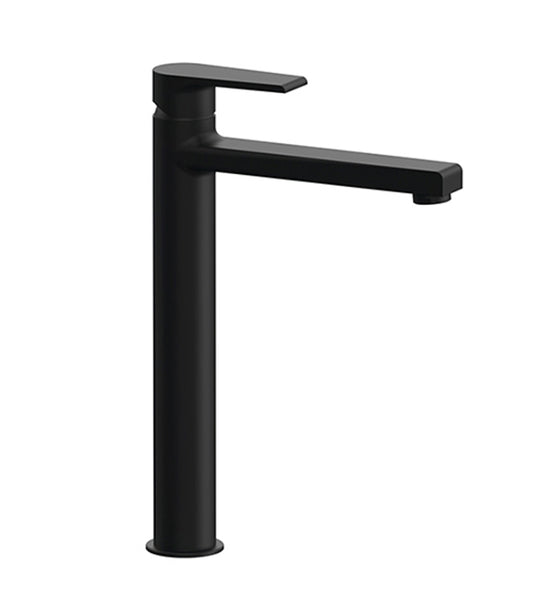 Miscelatore lavabo collezione Artic Mariani Nero Opaco  alto XL, con scarico