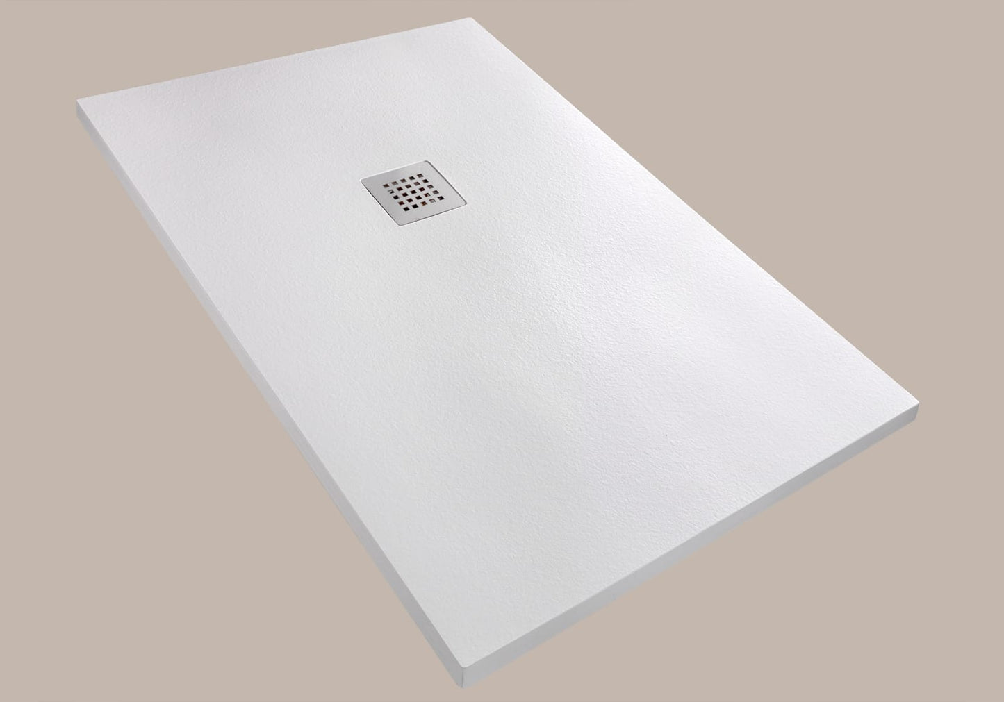 PIATTO DOCCIA 70x110 H.2.5 CM MEMORY REVERSIBILE IN MINERALMARMO BIANCO COMPLETO DI GRIGLIA E PILETTA RIBASSATA- PIATTO TAGLIABILE PRODOTTO ITALIANO