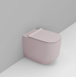 WC FILOMURO A TERRA SERIE ALBA COLORE ROSA ANTICO DI CERAMICA DOLOMITE PROF.56 DISPONIBILE IN 15 GG LAVORATIVI