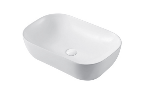 LAVABO DA APPOGGIO IN CERAMICA BIANCA LUCIDA 60x39