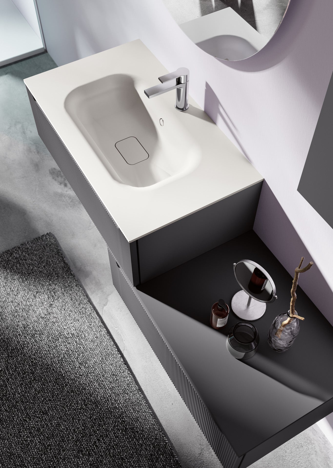 Mobile Bagno Cannettato cm.100 Completo Collezione Skyline